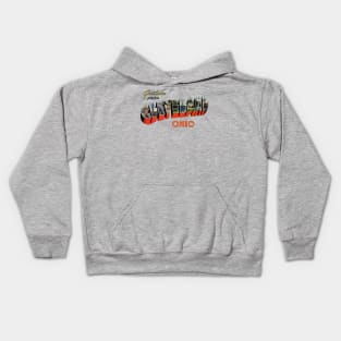 Greetings from Cleveland Ohio Kids Hoodie